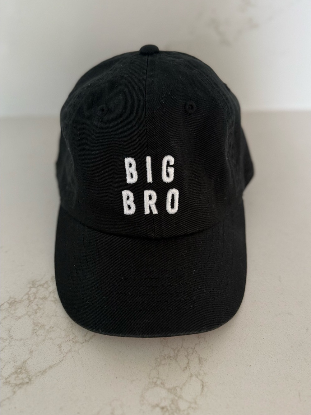 Big Bro Embroidered Black Baseball Cap for Kids